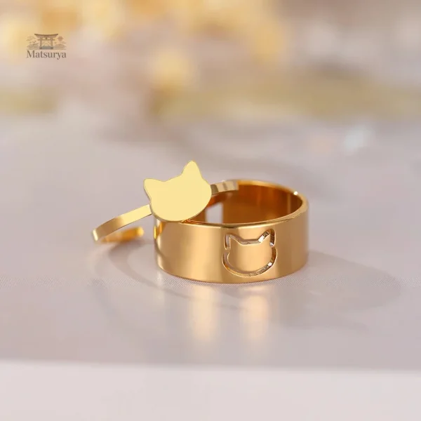 Accessoire en inox, bague inspirée du Japon