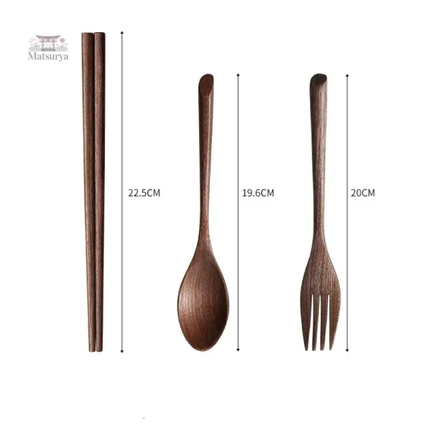 Ensemble de couverts en bois pour cadeaux japonais