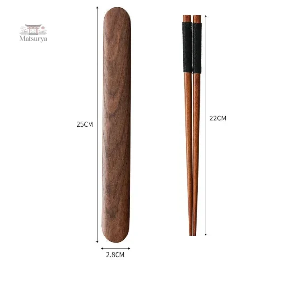 Ustensiles de table en bois pour repas japonais