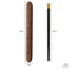 Set de couverts en bois pour cuisine asiatique