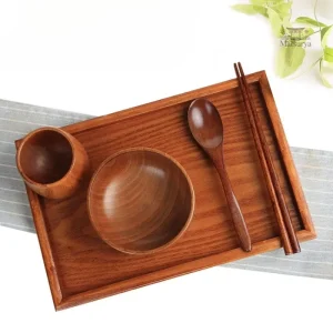 Ensemble de couverts japonais en bois