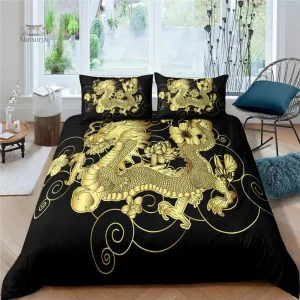 Futon japonais avec motif dragon élégant