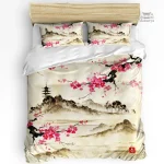 Futon japonais avec motif sakura