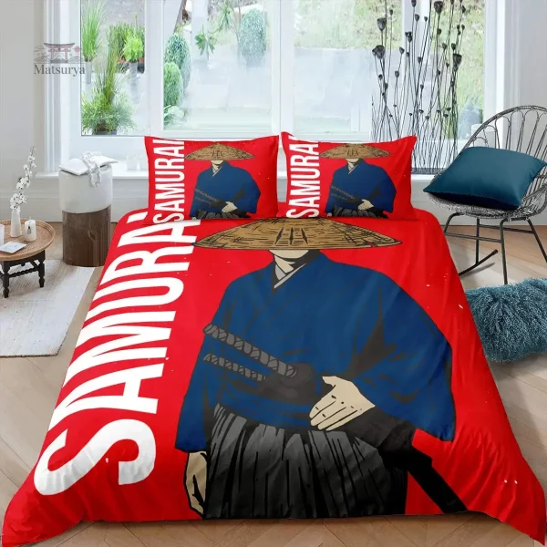 Futon japonais avec design samouraï
