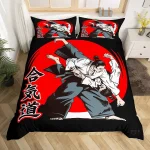 Literie futon décorée de samouraïs