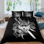 Motif samouraï sur futon japonais