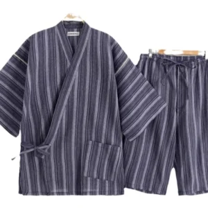 Vêtement traditionnel japonais Jinbei pour homme, style ample