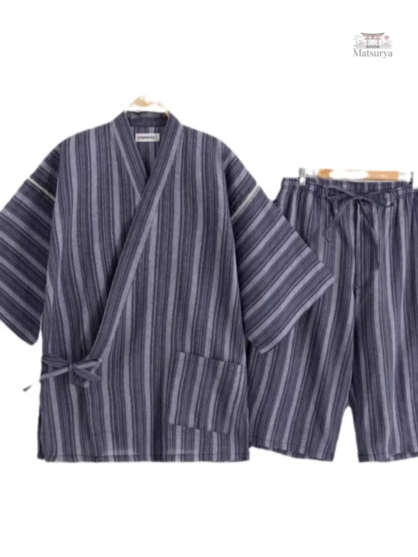 Vêtement traditionnel japonais Jinbei pour homme, style ample