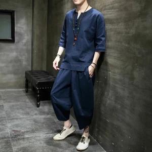 Pantalon confortable en Coton, style japonais