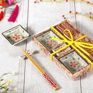Vaisselle traditionnelle pour déguster des sushis