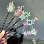Accessoire capillaire en bois, inspiration japonaise