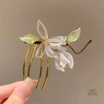 Épingle à cheveux avec fleurs pour style japonais