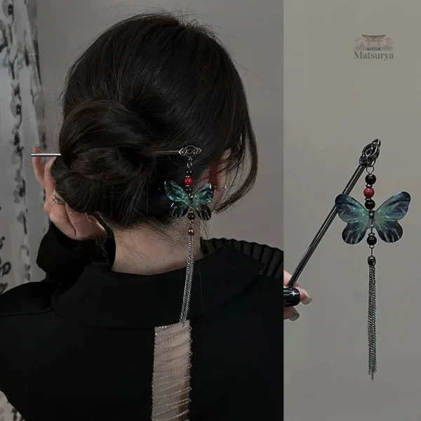 Épingle à cheveux unique avec design de papillon