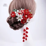 Épingle à cheveux japonaise en tissu élégant