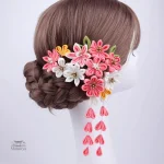 Épingle à cheveux en tissu pour style japonais