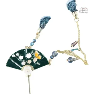 Accessoire élégant pour cheveux, style japonais éventail