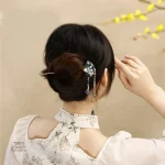 Accessoire de coiffure japonais, épingle éventail raffinée