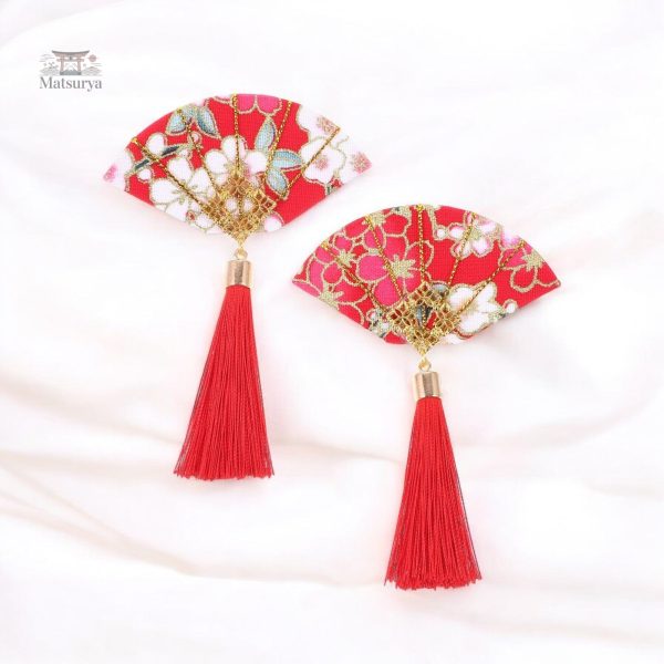 Pampilles colorées sur épingle cheveux japonaise
