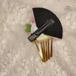 Épingle à cheveux artisanale avec décor floral