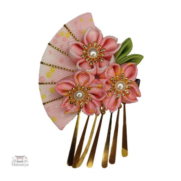 Épingle à cheveux stylisée avec design floral