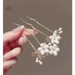 Accessoire cheveux japonais style fleuri avec perles