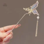 Épingle Japonaise à pampille papillon pour cheveux
