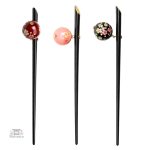 Épingle Sakura en acrylique pour coiffure japonaise