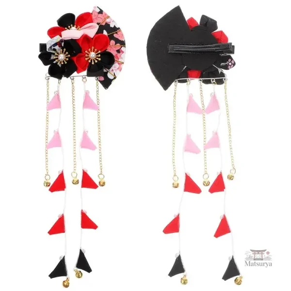 Accessoire de coiffure japonais en bois délicat