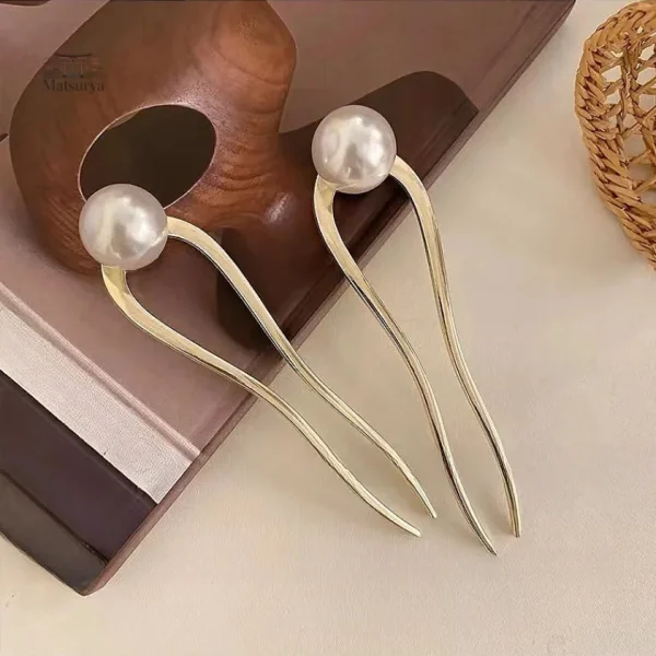 epingle-japonaise-u-avec-perle-1 Épingle japonaise U avec perle pour cheveux