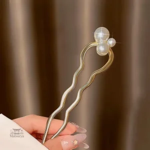 Accessoire hairpin U japonais avec perle élégante