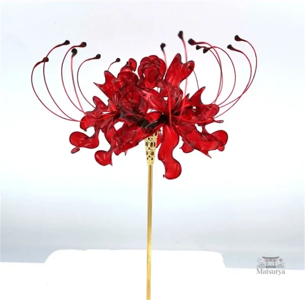 epingle-kanzashi-fleur-lycoris-japonais-1 Épingle Kanzashi Fleur Lycoris Japonaise