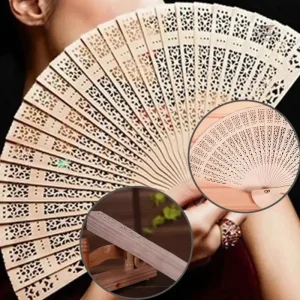 Éventail japonais en bois élégant