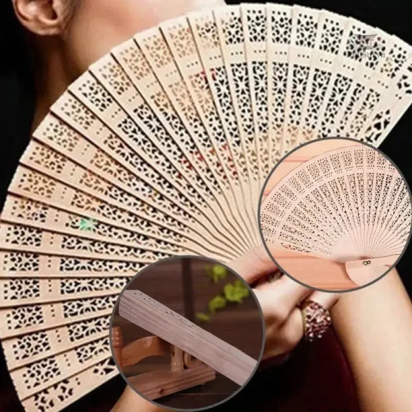 Éventail japonais en bois élégant