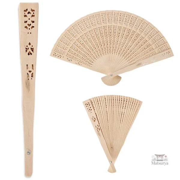 Éventail en bois artisanal japonais