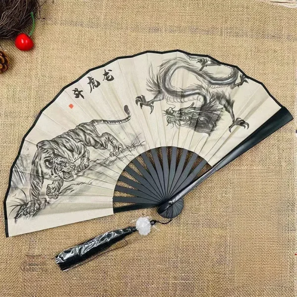 Éventail japonais pour homme, accessoire élégant