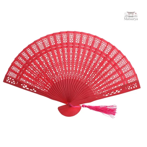 Éventail japonais décoratif, pièce artisanale authentique