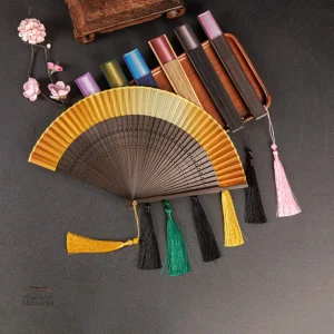 Éventail Japonais Bicolore élégant et raffiné