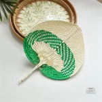 Éventail en paille, design japonais élégant