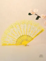 Éventail Japonais Fleur de Rose