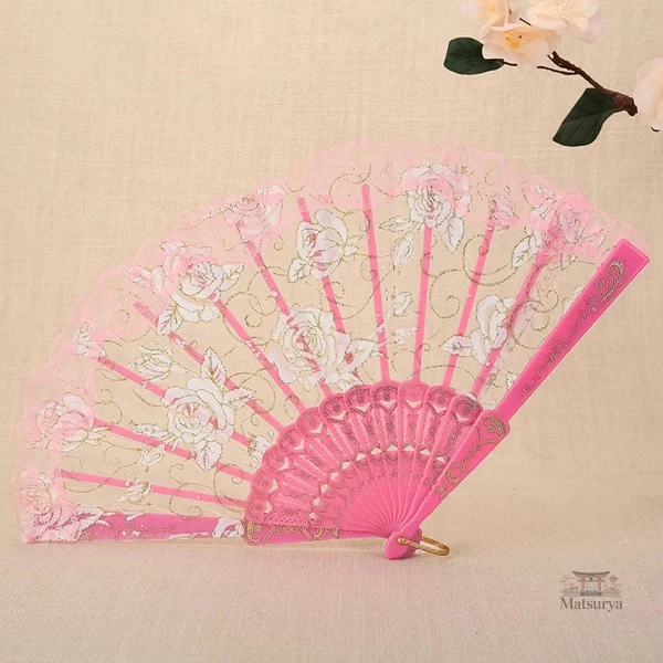 Éventail Japonais Rose, Élégance et Tradition
