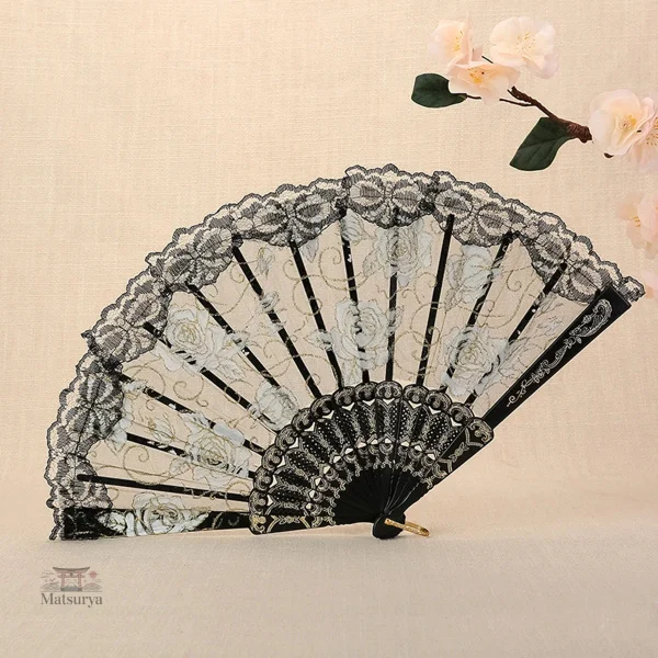 Éventail Japonais Fleurie, Design Raffiné