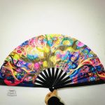 Éventail japonais design fluorescent pour toutes occasions