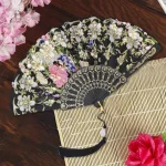 Éventail japonais ancien, accessoire design unique
