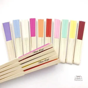 Éventail Coloré en Bambou Personnalisable