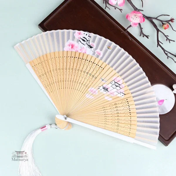 Éventail japonais en toile