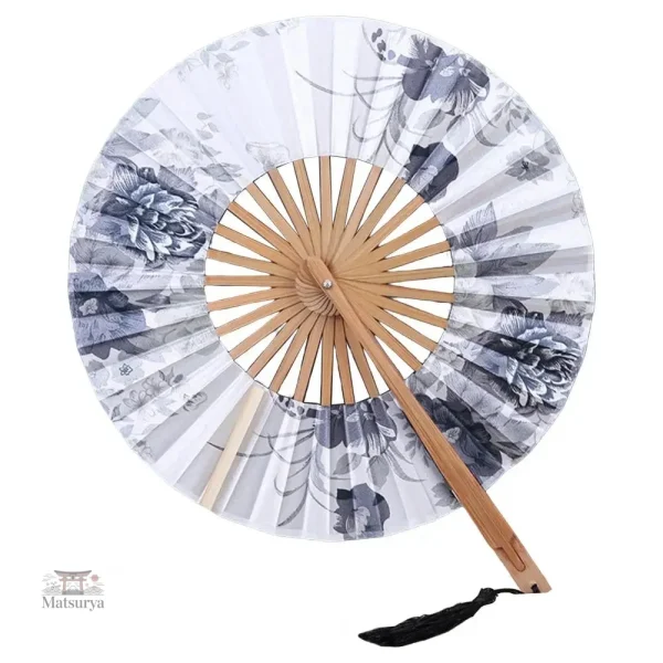Éventail décoratif japonais pliable