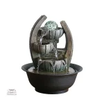 Fontaine japonaise décorative avec eau en mouvement