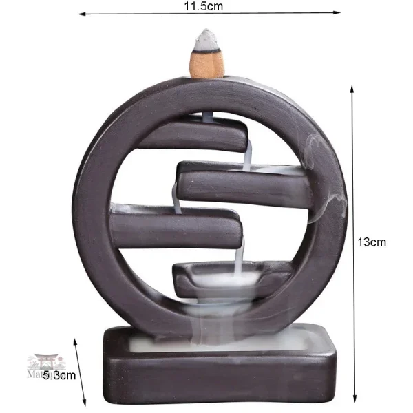 Élément décoratif : Fontaine à encens en céramique décorative