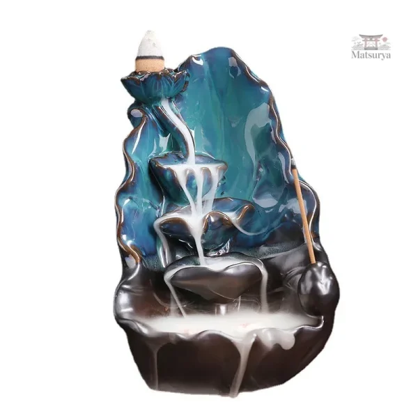 Accessoire zen : fontaine à encens en céramique