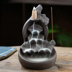 Fontaine à encens élégante en forme de lotus